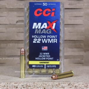 500 Round Brick - CCI 22 WMR Magnum Maxi-Mag 40 Grain HP Jacketed Hollow Point Ammo - 0024