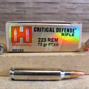 20 Round Box - 223 Rem 73 Grain FTX Hornady Critical Defense Rifle Ammo - 80260
