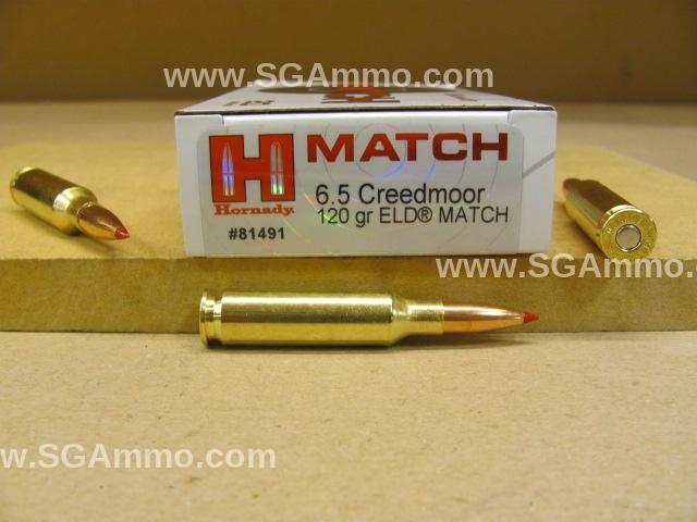 6.5 Creedmoor 120 Grain Hornady ELD Match Ammo 81491