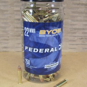 250 Round Bottle - 22 WMR / 22 Magnum 50 Grain JHP Federal Ammo - 757BTL250