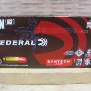 500 Round Case - 9mm Luger 130 Grain Total Synthetic Jacket Federal Syntech PCC Ammo - AE9SJPC1
