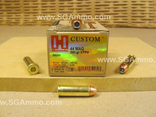 44 Magnum 200 Grain XTP Hornady Custom Ammo - 9080