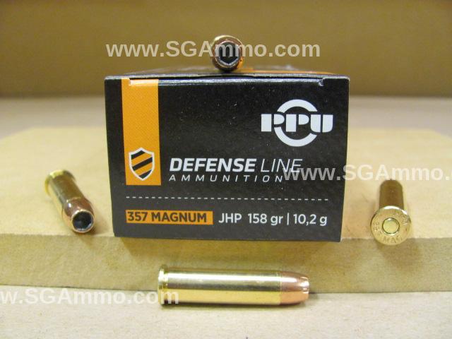 357 Magnum 158 Grain JHP Prvi Partizan Defense Line Ammo - PPD357M