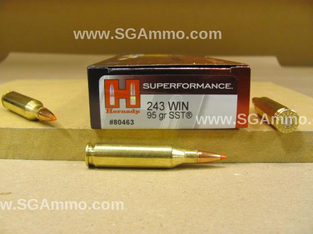 243 Win 95 Grain SST Hornady Superformance Ammo - 80463