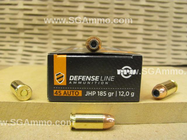 45 Auto 185 Grain JHP Prvi Partizan Defense Line Ammo - PPD45