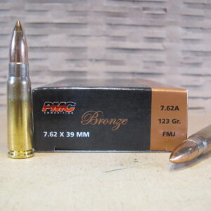 20 Round Box - 7.62x39 123 Grain FMJ Non-Magnetic Projectile Brass Case PMC Ammo - 762A