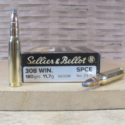 20 Round Box - 308 Win 180 Grain SPCE Soft Point Sellier Bellot Ammo - SB308F