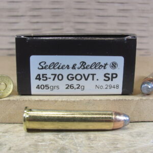 20 Round Box - 45-70 Govt. 405 Grain Soft Point Sellier & Bellot Ammo - SB4570A