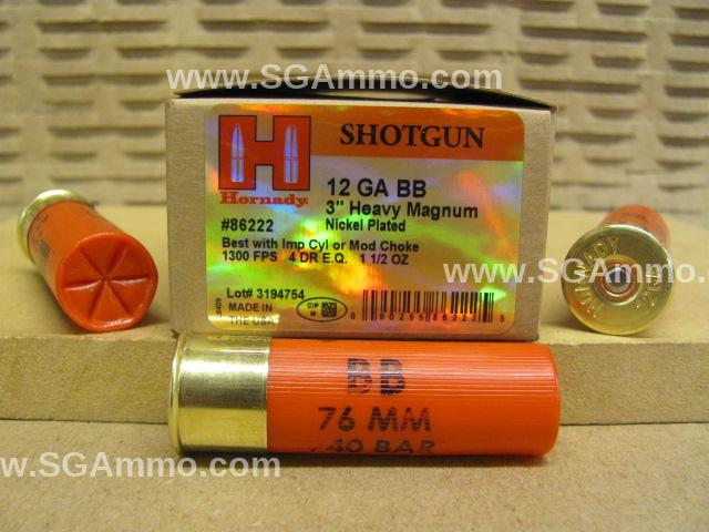 12 Gauge 3 Inch - 4 DR E.Q. - 1 1/2 Oz BB Shot Hornady Heavy Magnum Coyote Ammo - 86222