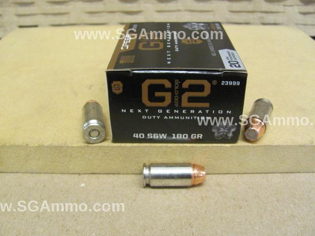 40 Cal 180 Grain Elastomer Filled Nose Speer Gold Dot G2 Ammo - 23999