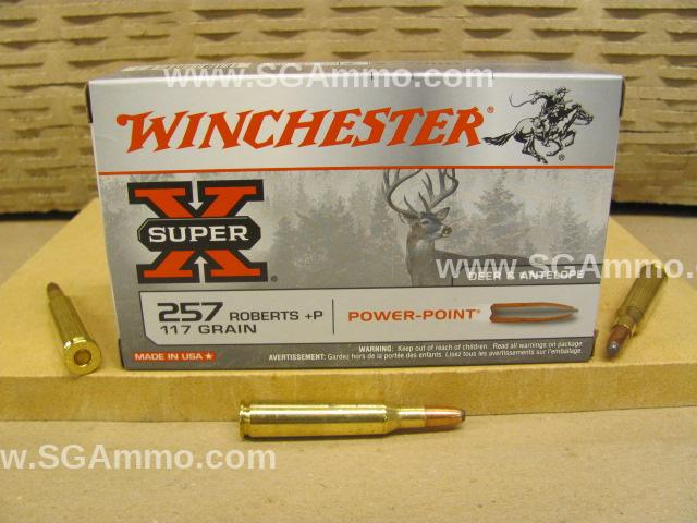 257 Roberts +P 117 Grain Power Point Winchester Super X Ammo - X257P3