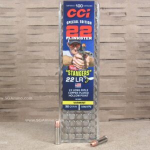 100 Round Box - 22 LR 32 Grain Hollow Point CCI Stangers Varmint Copper Plated Ammo - 50100CC