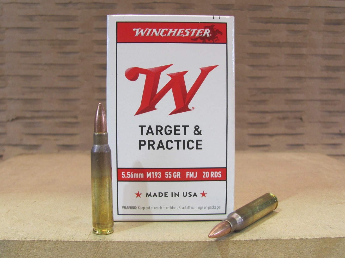 1000 Round Case - 5.56mm 55 Grain M193 FMJ Winchester Lake City Ammo - WM193K