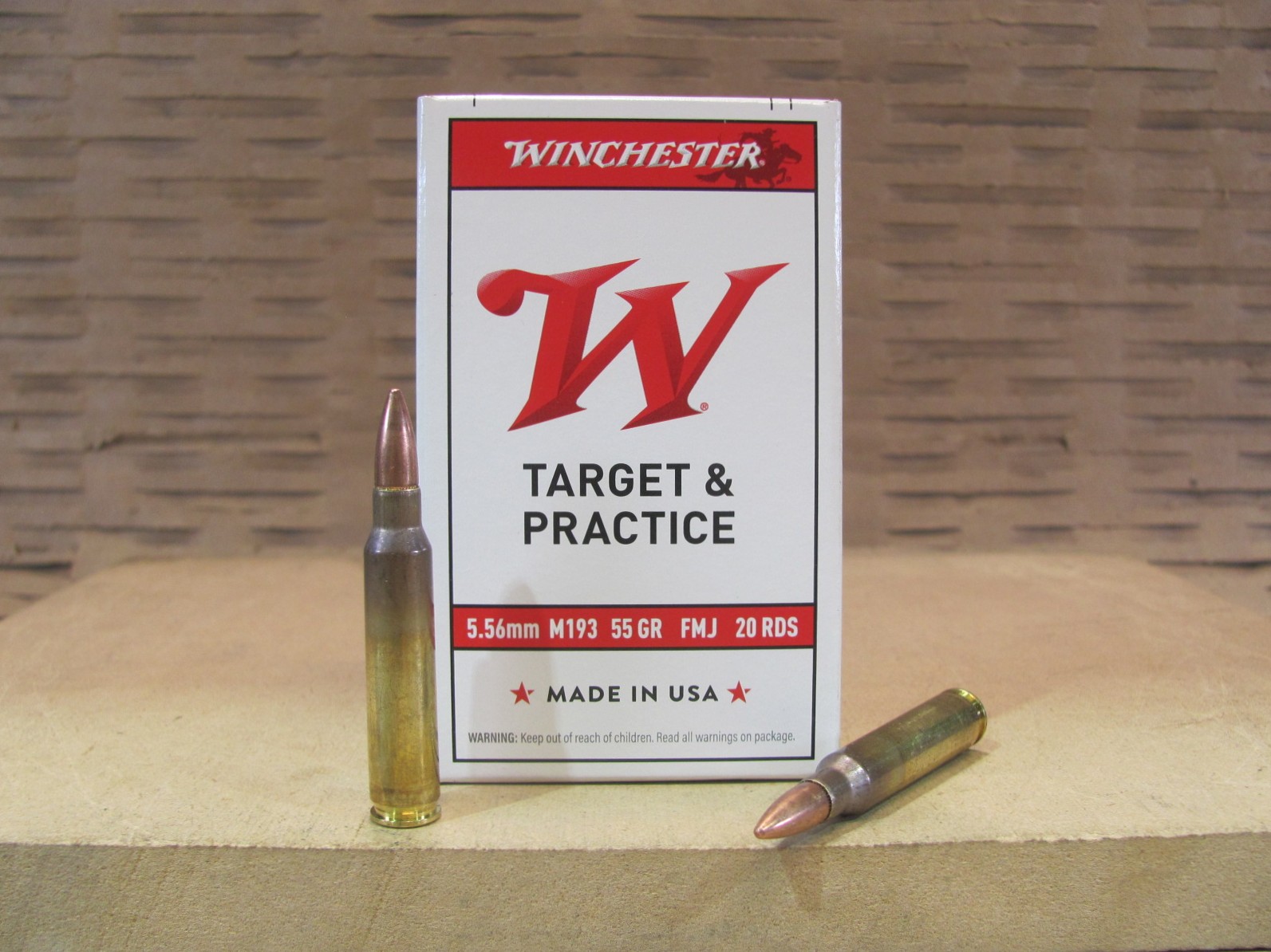 1000 Round Case - 5.56mm 55 Grain M193 FMJ Winchester Lake City Ammo - WM193K