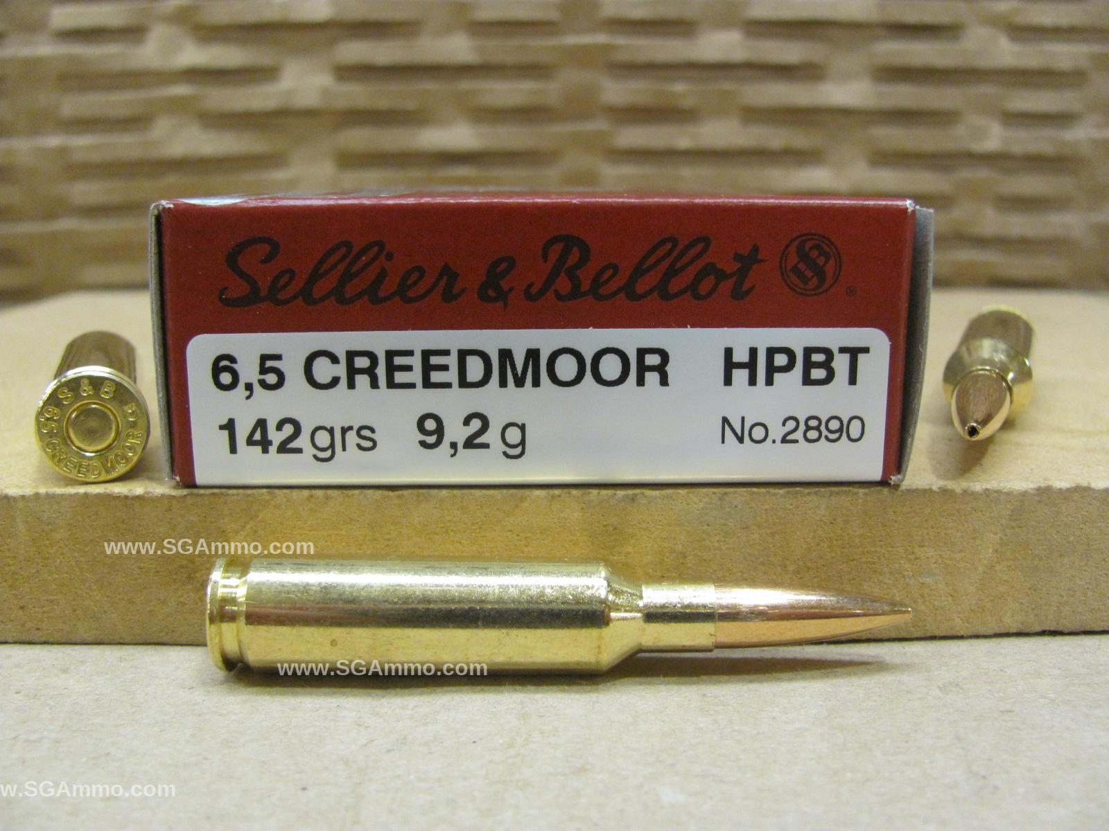 6.5 Creedmoor 142 Grain Hollow Point HPBT Sellier Bellot Precision Ammo - SB65E