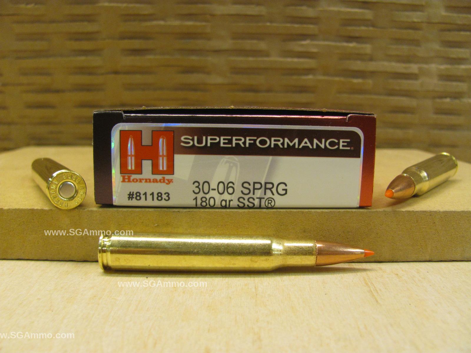 30-06 SPRG 180 Grain SST Hornady Superformance Ammo - 81183