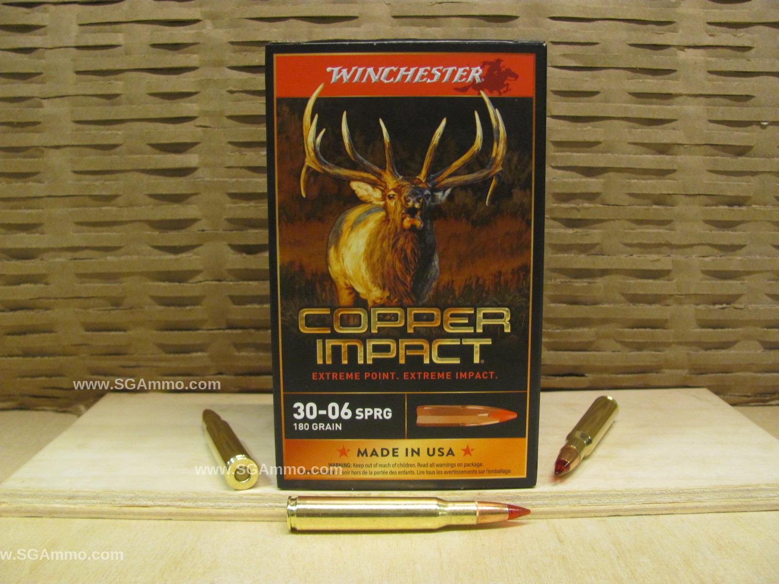 30-06 SPRG 180 Grain Extreme Point Copper Impact Winchester Ammo - X3006CLF2