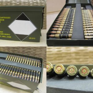 800 Round Canister - Linked 5.56 FMJ 62 Grain SS109 CBC Magtech Ammo on M27 Links