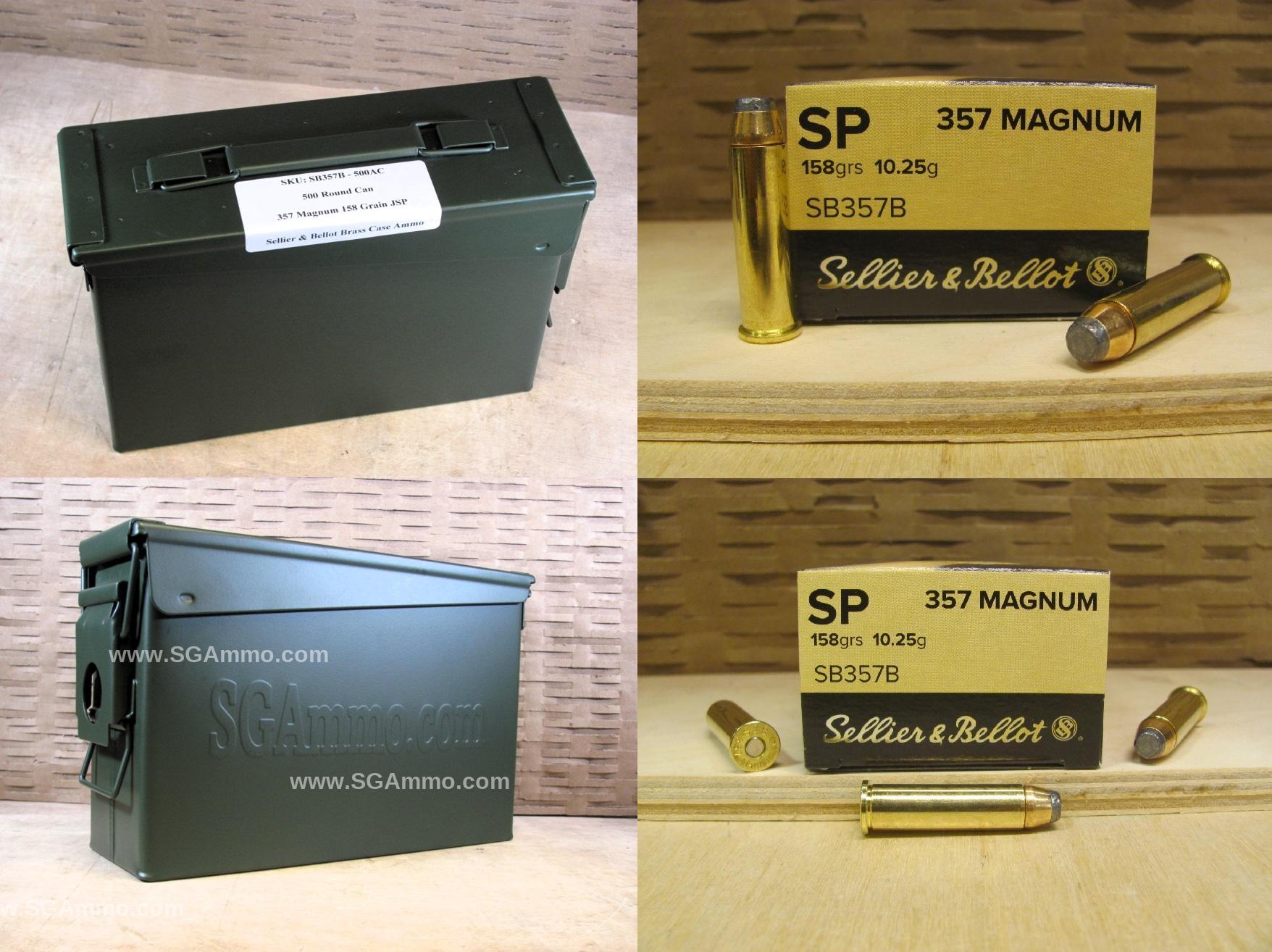 357 Magnum 158 Grain Jacketed Soft Point Ammo by Sellier Bellot – SB357B