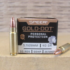 50 Round Box - 5.7x28mm 40 Grain Speer Gold Dot Hollow Point Ammo - 25728GD