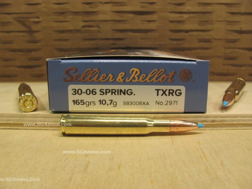 20 Round Box – 30-06 Springfield 165 Grain TXRG Sellier Bellot