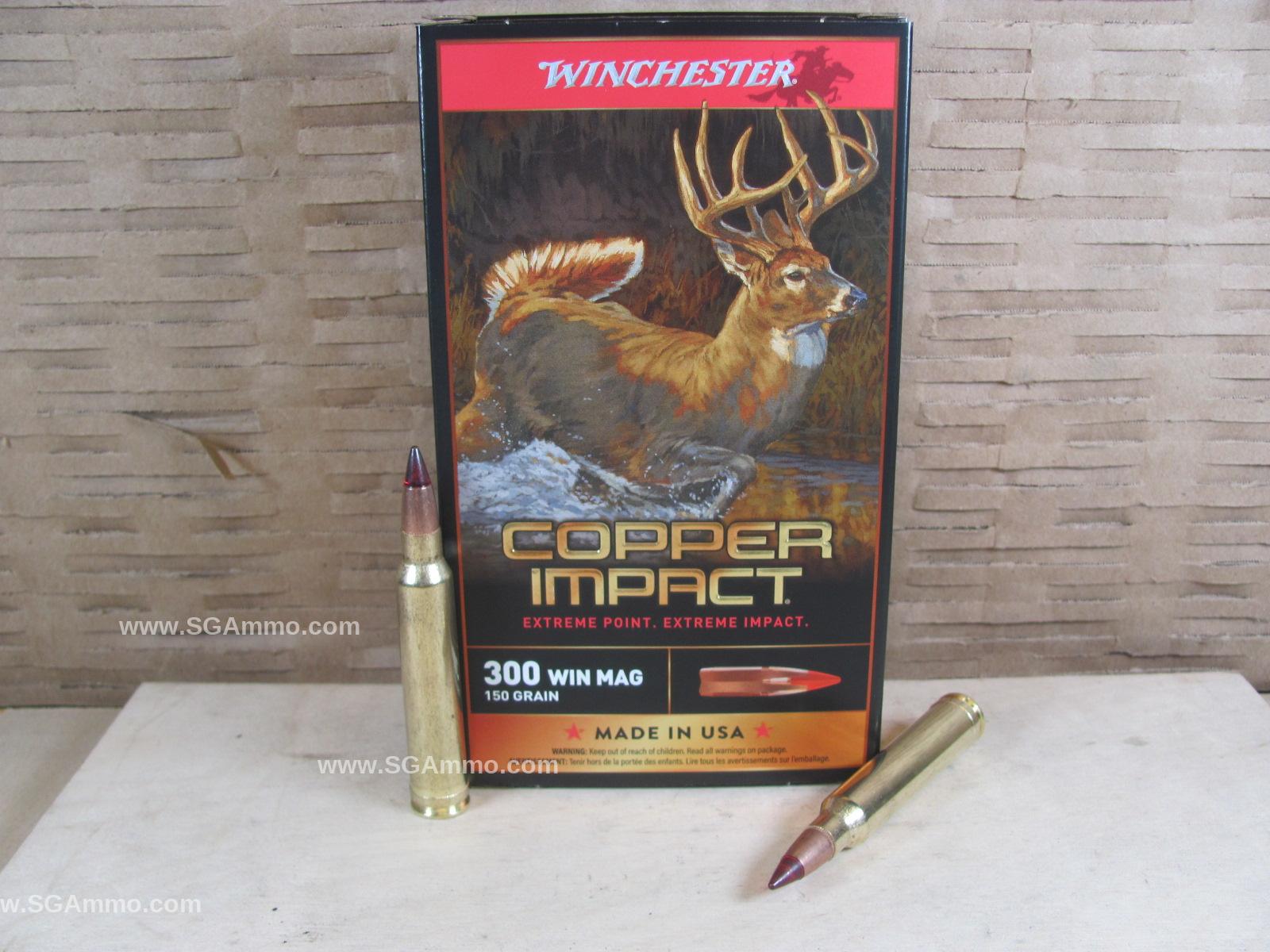 300 Win Mag 150 Grain Extreme Point Copper Impact Winchester Ammo - X300CLF