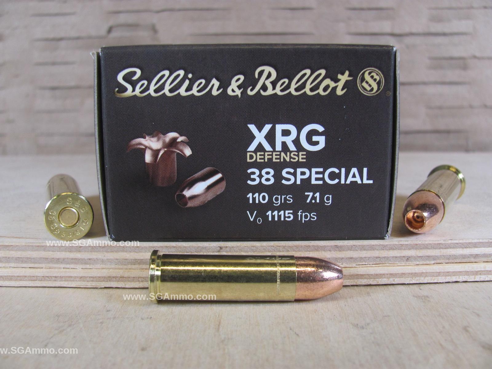 38 Special 110 Grain Sellier Bellot XRG Defense Ammo – SB38XA