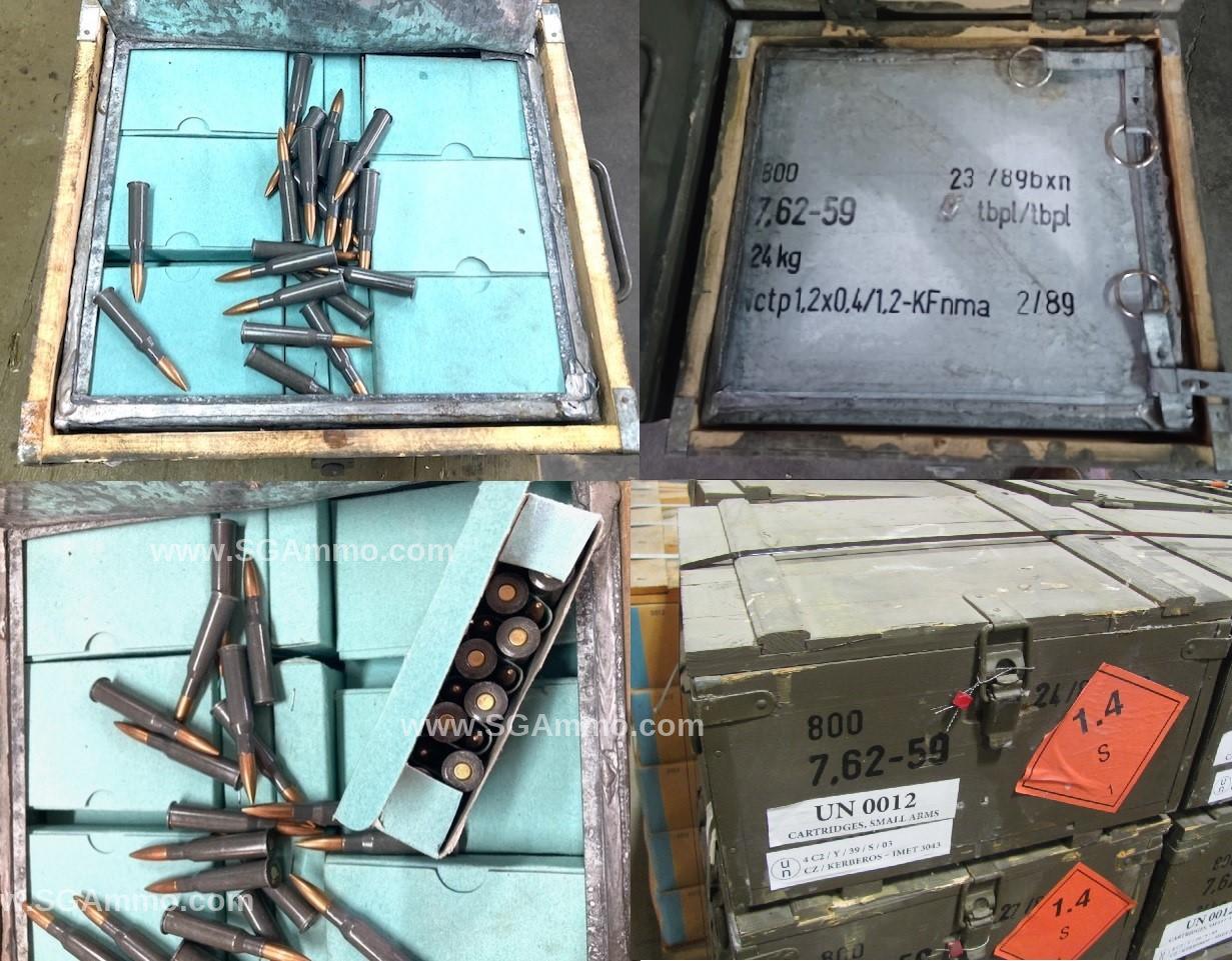 7.62x54R Czech 148 Grain FMJ Steel Case Light Ball Steel Core Surplus Ammo