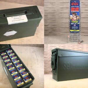 1600 Round Can - 22 LR 32 Grain Hollow Point CCI Stangers Varmint Copper Plated Ammo - 50100CC - Packed in M19A1 Canister