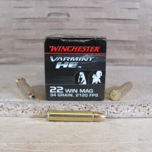 50 Round Box - 22 Winchester Magnum 34 Grain JHP Hollow Point Ammo - S22WM