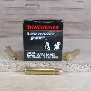 50 Round Box - 22 Winchester Magnum 34 Grain JHP Hollow Point Ammo - S22WM