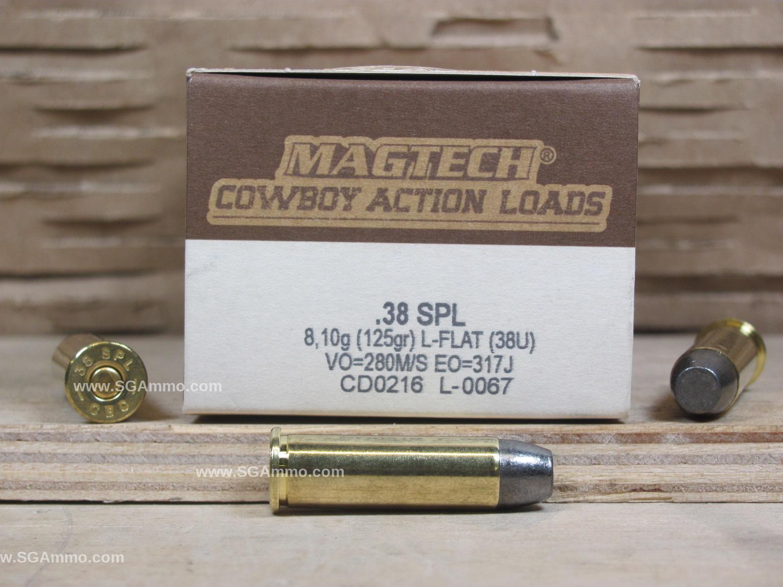 38 Special 125 Grain L-Flat Magtech Cowboy Action Ammo - 38U