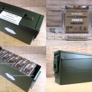 1000 Round Can - 22 WMR 45 Grain Punch JHP Personal Defense Federal Premium Ammo - PD22WMR1 - Packed in M19A1 Canister