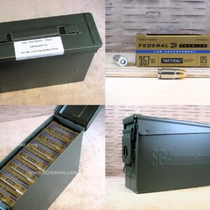 350 Round Can - 357 Sig 125 Grain Federal HST Ammo - P357SHST1 - Packed in M19A1 Canister