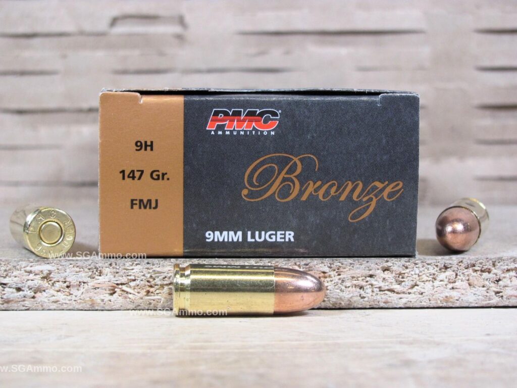50 Round Box - 9mm Luger 147 Grain FMJ PMC Ammo - 9H - Premium Ammo For Sale | In Stock | SG Ammo