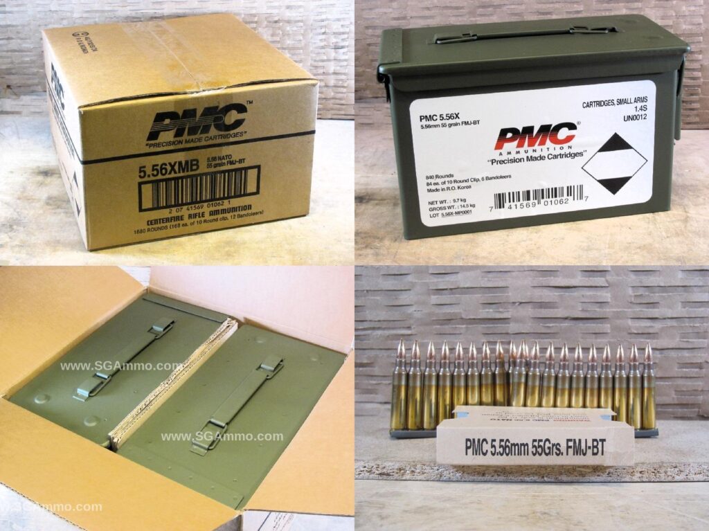 1680 Round Case – 5.56mm 55 Grain FMJ-BT M193 Ammo by PMC on AR15