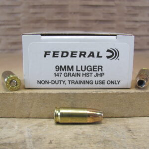 50 Round Box - 9mm Luger 147 Grain HST Hollow Point Non-Duty Federal Training Use Only Ammo - ND9HST2
