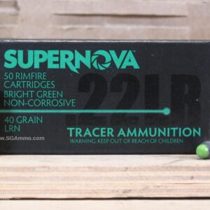 50 Round Box - 22LR 40 Grain LRN Bright GREEN Tracer Supernova Piney Mountain Ammo