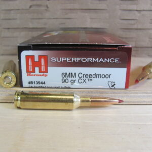 20 Round Box - 6mm Creedmoor 90 Grain CX Hornady Superformance Ammo - 813944
