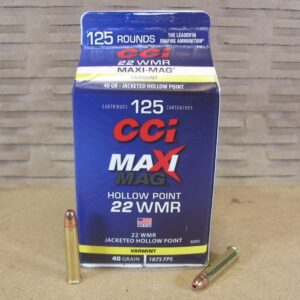 1250 Round Case - 22 WMR 40 Grain Jacketed Hollow Point CCI Maxi-Mag Varmint Ammo - 920CC