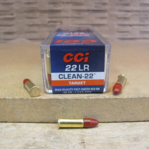 100 Round Box - 22 LR 40 Grain Red Polycoat Round Nose High Velocity CCI Clean-22 Target Ammo - 944CC