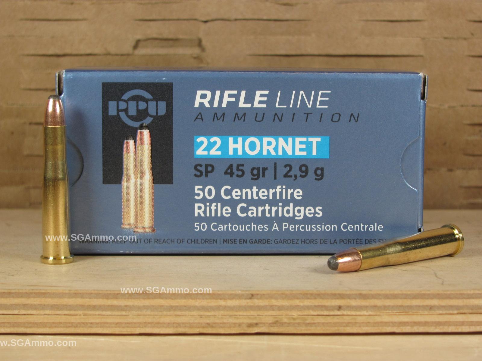22 Hornet 45 Grain Soft Point Prvi Partizan Ammo - PP20 or PP22H