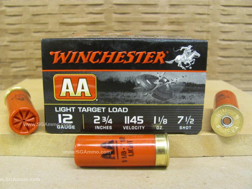 250 Round Case - 12 Gauge 2-3/4 Inch 1-1/8 Oz. 7-1/2 Shot Winchester Light Target Load Ammo - AA127 - Bulk Ammo For Sale | Cheap Ammunition | SG Ammo