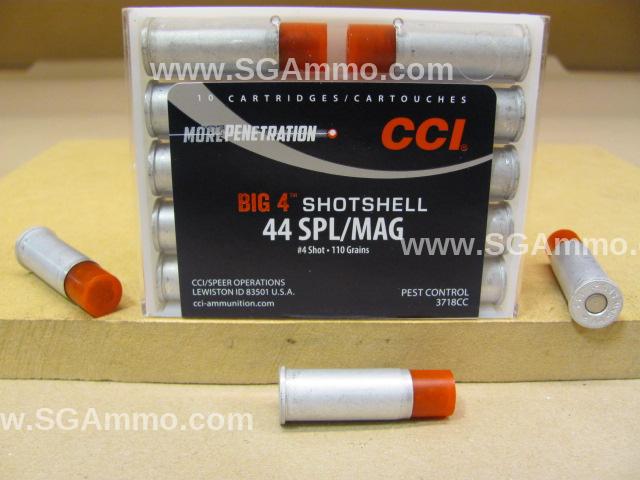 CCI 44 Special/Magnum Big 4 Shotshell Ammo for Pest Control - 110 Grains of Number 4 Shot - Made by CCI - 3718CC