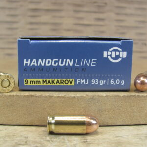50 Round Box - 9x18 Makarov FMJ 93 Grain Prvi Partizan Ammo - PPH9MF