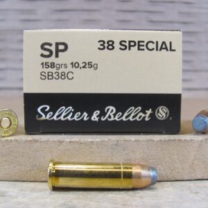 1000 Round Case - 38 Special 158 Grain JSP Soft Point Ammo by Sellier Bellot - SB38C