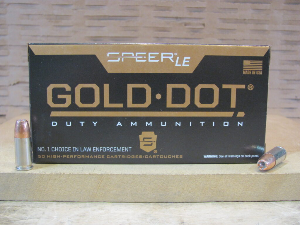 1000 Round Case – 9mm Luger +P Speer Gold Dot 124 Grain LE Hollow