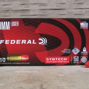 50 Round Box - 9mm Luger Subsonic 150 Grain TSJ Federal American Eagle Syntech Ammo - AE9SJAP1