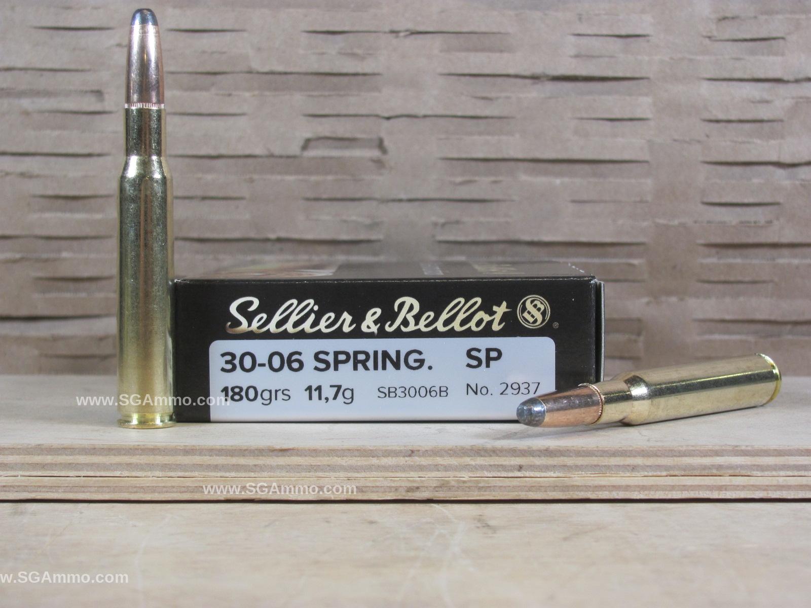 30-06 Springfield 180 Grain Soft Point Ammo By Sellier Bellot - SB3006B