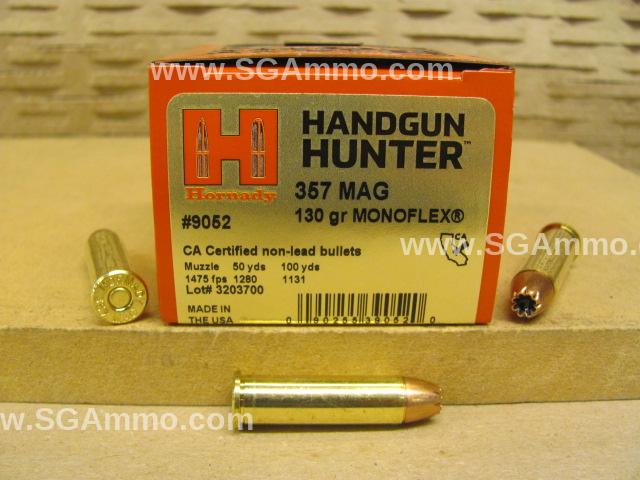 357 Magnum 130 Grain Monoflex Hornady Handgun Hunter Ammo – 9052